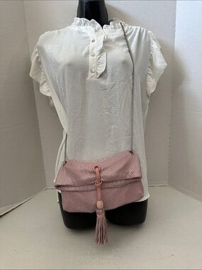 Abbacino Pink Tassel mesh Crossbody Bag